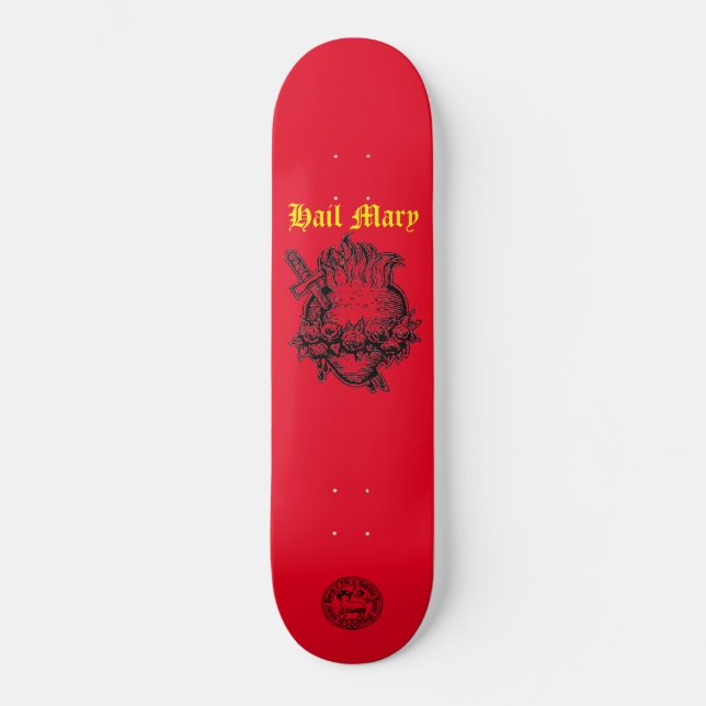 Hail Mary Skateboard, 8 1/8" Deck Skateboard (Front)