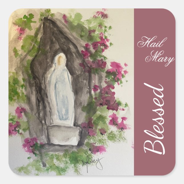 Hail Mary Square Sticker (Front)