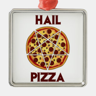 Hail Pizza Metal Tree Decoration