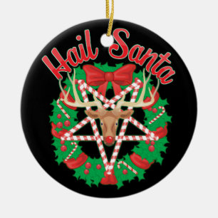 Hail Santa! Ceramic Tree Decoration