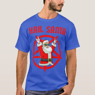 Hail Santa Funny Christmas Heavy Metal Music Gifts T-Shirt