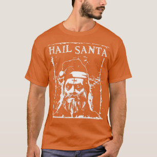 Hail Santa Heavy Metal Headbanger Ugly Christmas T-Shirt