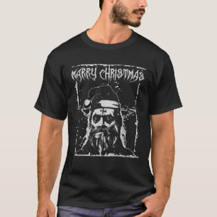 Hail Santa Heavy Metal Headbanger Ugly Christmas T T-Shirt