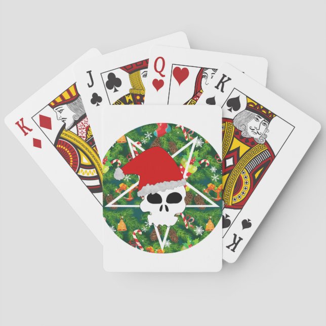 hail santa playing cards (Back)