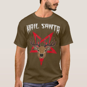 Hail Santa Shirt Atheist Rock and Roll Heavy Metal