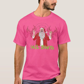 Hail Santa Sleigher Heavy Metal Ugly Christmas Xma T-Shirt