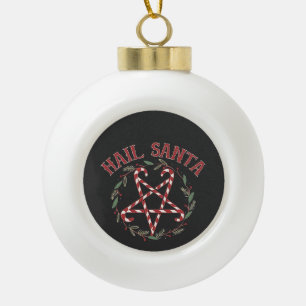 Hail Satan Christmas Krampus Xmas Devil Candy  Ceramic Ball Christmas Ornament