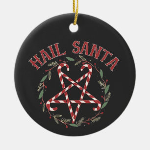 Hail Satan Christmas Krampus Xmas Devil Candy Ceramic Tree Decoration