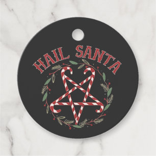 Hail Satan Christmas Krampus Xmas Devil Candy Favour Tags