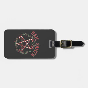 Hail Satan Christmas Krampus Xmas Devil Candy  Luggage Tag