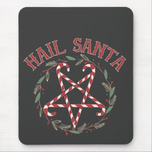 Hail Satan Christmas Krampus Xmas Devil Candy  Mouse Mat