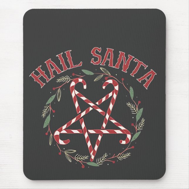 Hail Satan Christmas Krampus Xmas Devil Candy  Mouse Mat (Front)