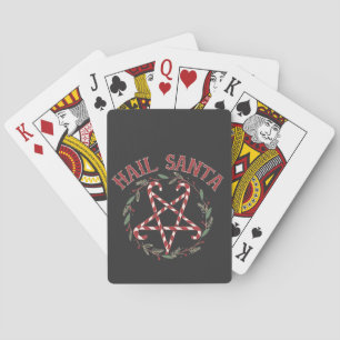 Hail Satan Christmas Krampus Xmas Devil Candy Playing Cards