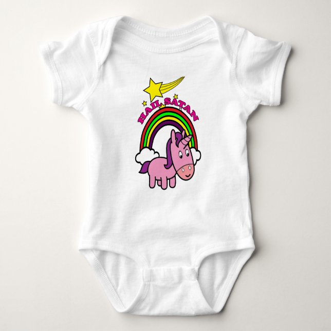 Hail Satan - Cute Baby Bodysuit (Front)