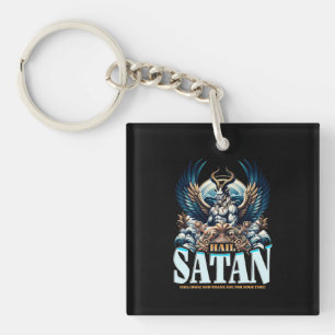 Hail Satan Hail Iowa and Thank You For Your Time Key Ring