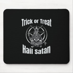 Hail Satan Pentagram Goat Halloween Mouse Mat