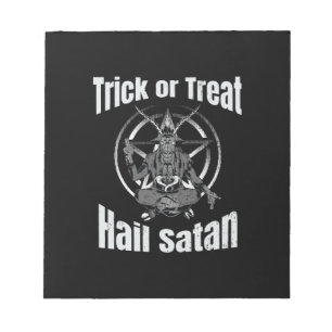 Hail Satan Pentagram Goat Halloween Notepad