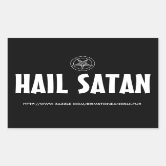 Hail Satan Rectangle sticker