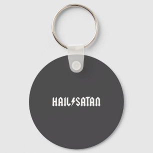 Hail Satan Rock Star Key Ring