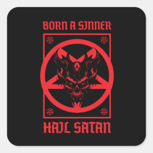 Hail Satan Square Sticker