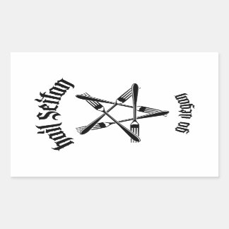 Hail Seitan 1.1 (black) Rectangular Sticker