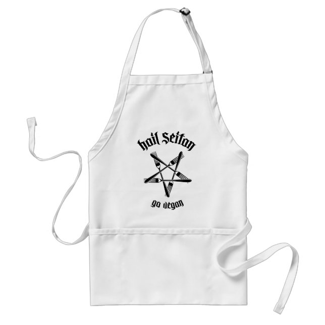 Hail Seitan 1.1 (black) Standard Apron (Front)