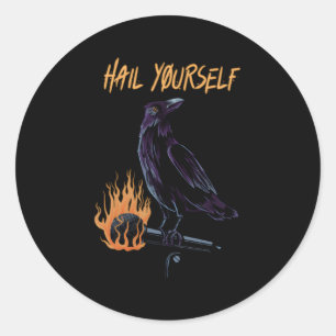 Hail Yourself Last Podcast On The Left Microphone  Classic Round Sticker
