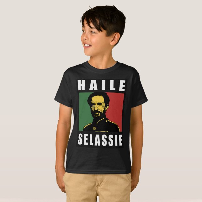 Haile Selassie Emperor - Reggae - Kids-Shirt T-Shirt (Front Full)
