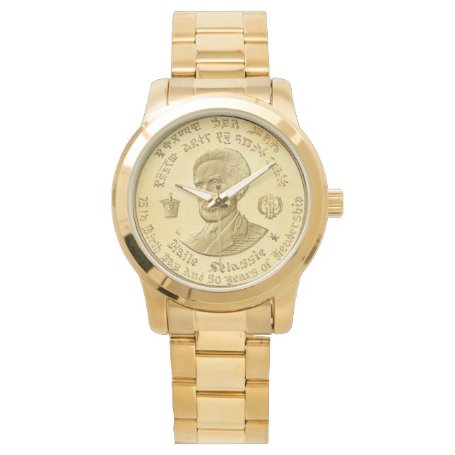 Haile Selassie Empior of Ethiopia Rastafari Watch (Front)
