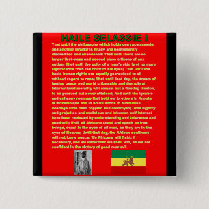 Haile Selassie Famous War Speech to UN 1963 15 Cm Square Badge