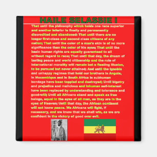 Haile Selassie Famous War Speech to UN 1963 Magnet