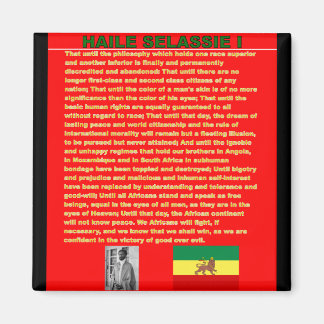 Haile Selassie Famous War Speech to UN 1963 Magnet
