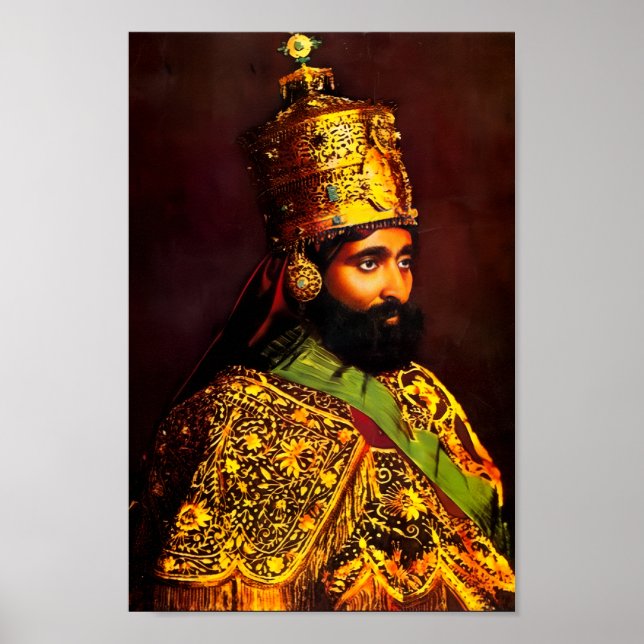 Haile Selassie HIM Jah Rastafari Kunstdruck Poster (Front)