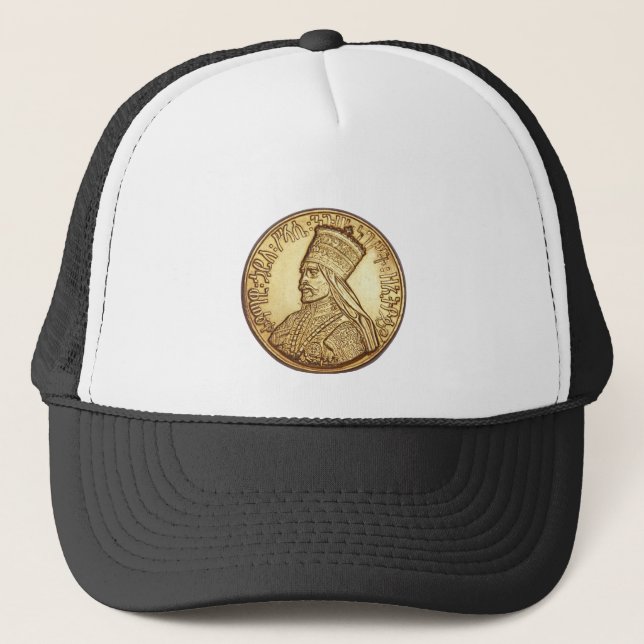Haile Selassie - HIM - Jah Rastafari Trucker Cap (Front)
