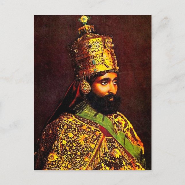 Haile Selassie - HIM - Rastafari - Postcard (Front)