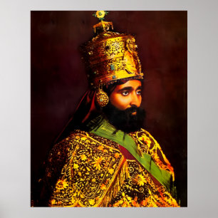 Haile Selassie - HIM - Rastafari - Postcard Poster