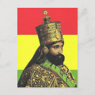 Haile Selassie I - HIM - Jah Rastafari - Postcard