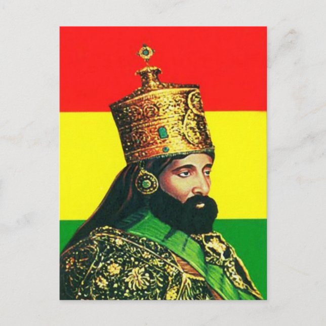 Haile Selassie I - HIM - Jah Rastafari - Postcard (Front)