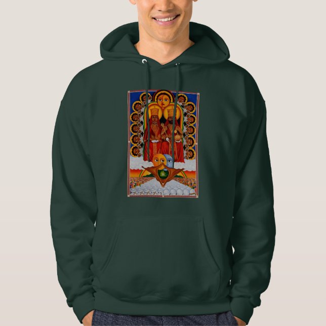 Haile Selassie I Jah Rastafari Rasta Reggae Hoodie (Front)