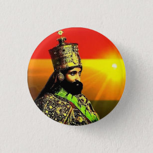 Haile Selassie I Jah Rastafari Rasta Reggae Roots  3 Cm Round Badge