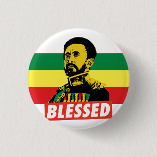Haile Selassie I Jah Rastafari Rasta Reggae Roots 3 Cm Round Badge