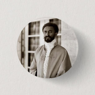 Haile Selassie I Jah Rastafari Reggae Rasta Button