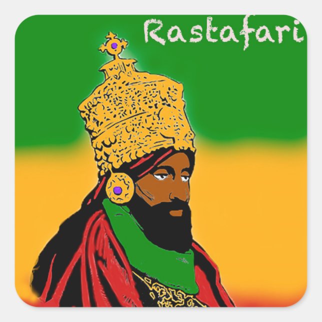 Haile Selassie I, Rastafari sticker (Front)