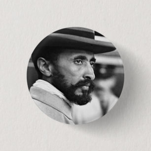 Haile Selassie - Jah - Messiah - Rastafari Button