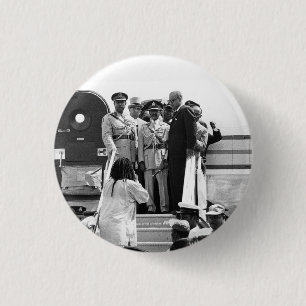 Haile Selassie - Jah - Messiah - Rastafari Button