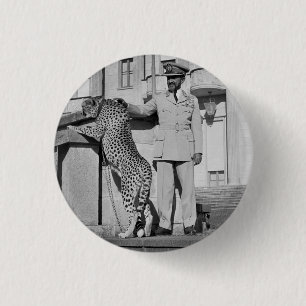 Haile Selassie - Jah - Messiah - Rastafari Button