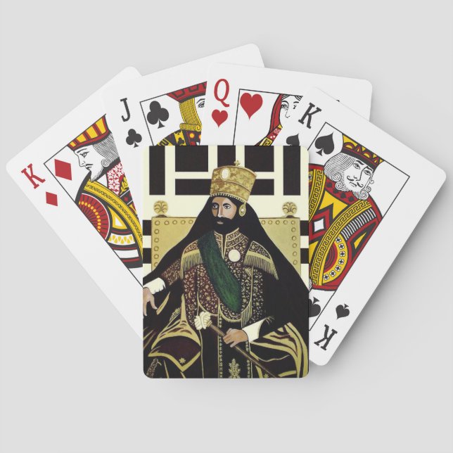 Haile Selassie Jah Rastafari Rasta Africa Roots Playing Cards (Back)
