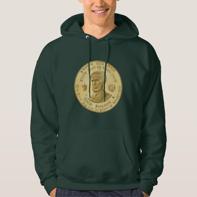 Haile Selassie - Jah Rastafari Rasta Reggae Hoodie (Front)