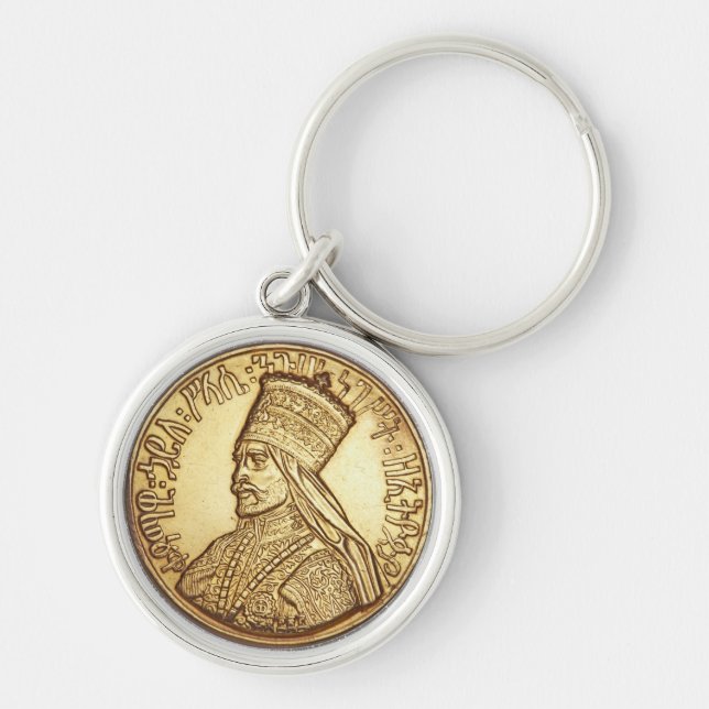 Haile Selassie Jah Rastafari Rasta Reggae Roots Key Ring (Front)