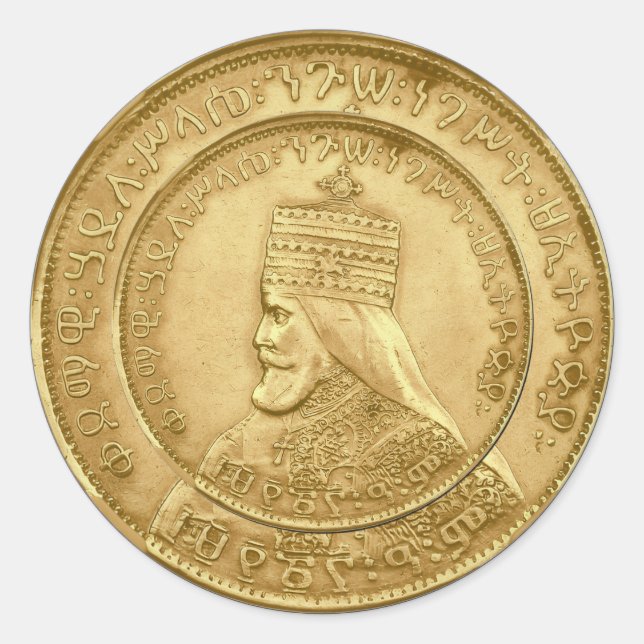 Haile Selassie Jah Rastafari Reggae Rasta Roots  Classic Round Sticker (Front)